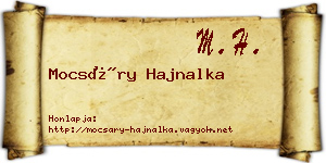Mocsáry Hajnalka névjegykártya