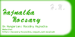 hajnalka mocsary business card
